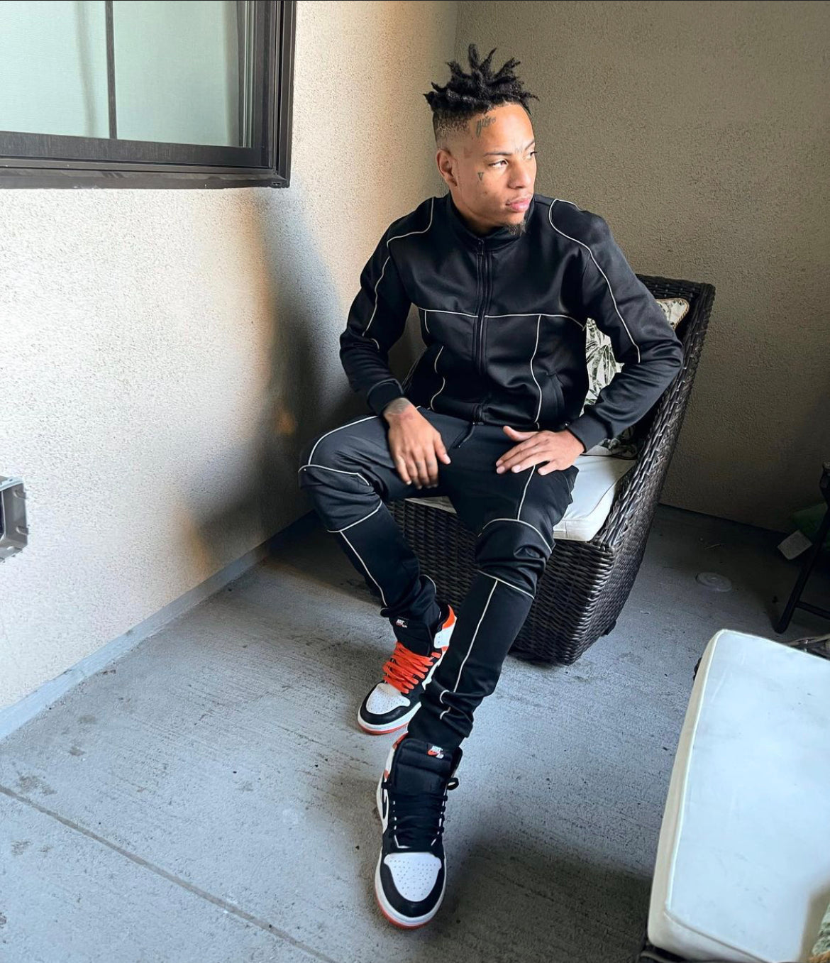 Drippin Reflective Tracksuit, Black