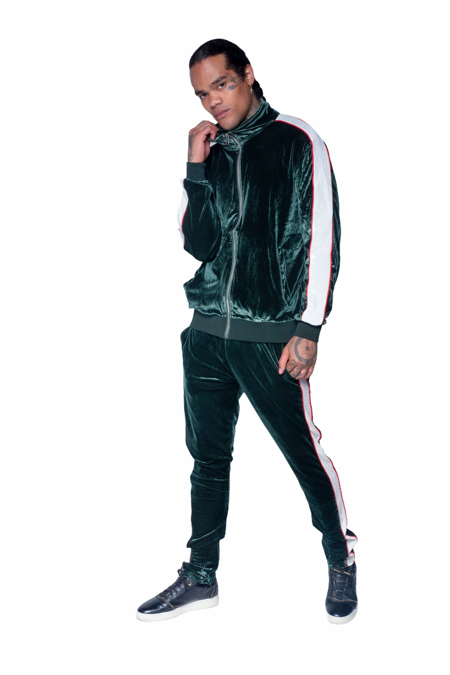 So Fresh Velour Tracksuit, Forest Green