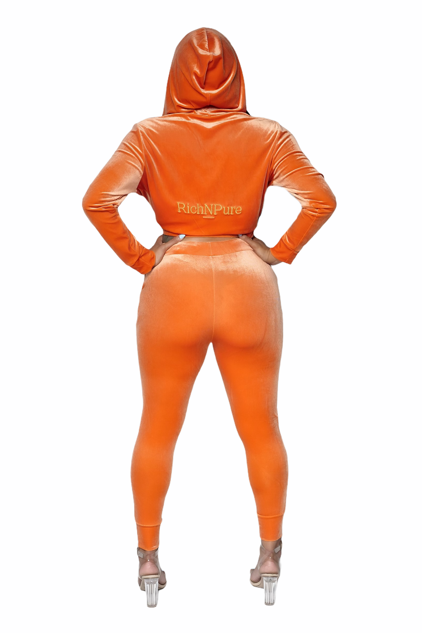 RP Embroider Velvet Tracksuit, Orange