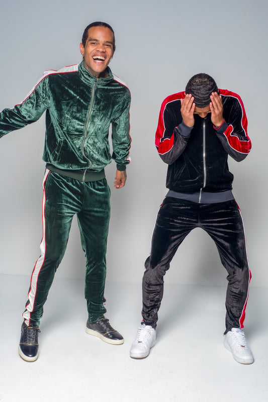 So Fresh Velour Tracksuit, Forest Green